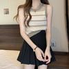 Fashionable Striped Knitted Vest for Women Summer Sleeveless Top Slim Fit Tank Top