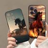 Красивый Элегантный Коричневые Лошади Чехол для Телефона Для iPhone 17 16 15 14 13 12 11 Pro Max Plus Mini Мягкий Силикон Черный Ударопрочный ТПУ