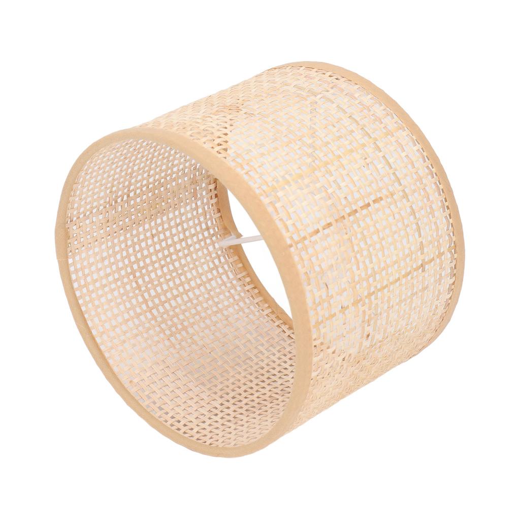 Rattan Lamp Shade Replacement Woven Basket Chandelier Vintage Hanging Table Floor Light Cover E27