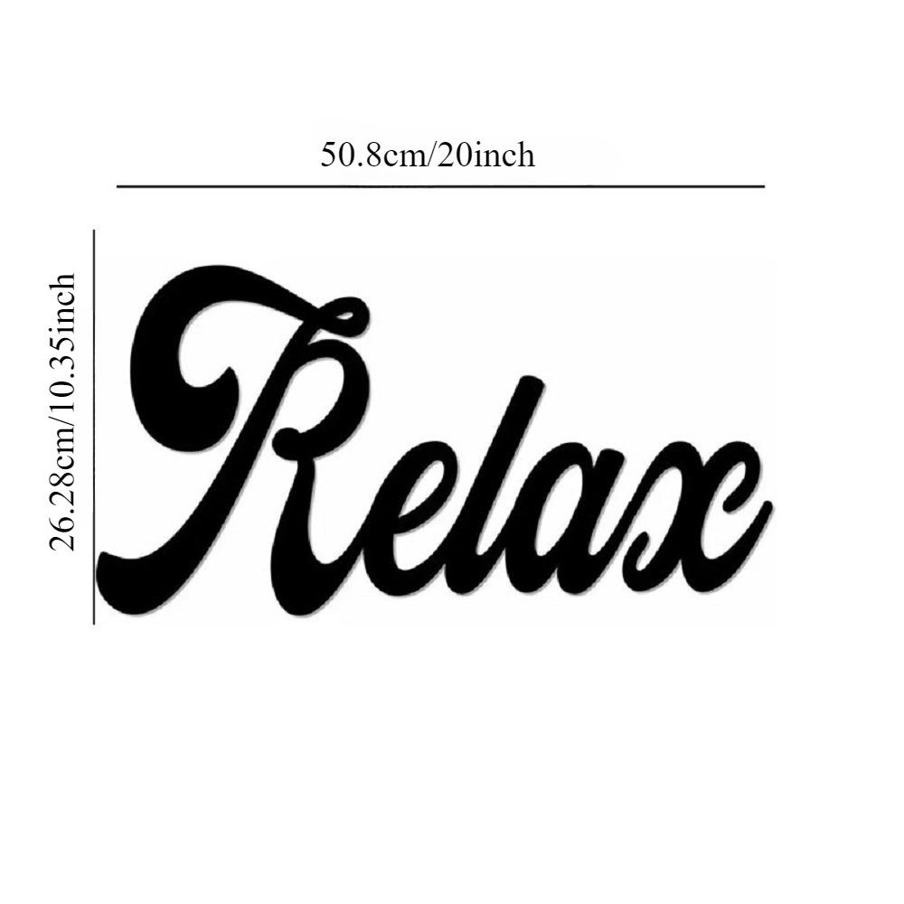 1 шт. Металлическая настенная табличка со словом Настенное искусство Домашний декор Расслабься Декоративные железные изделия Настенный декор Металлическое настенное украшение Наклейка на стену