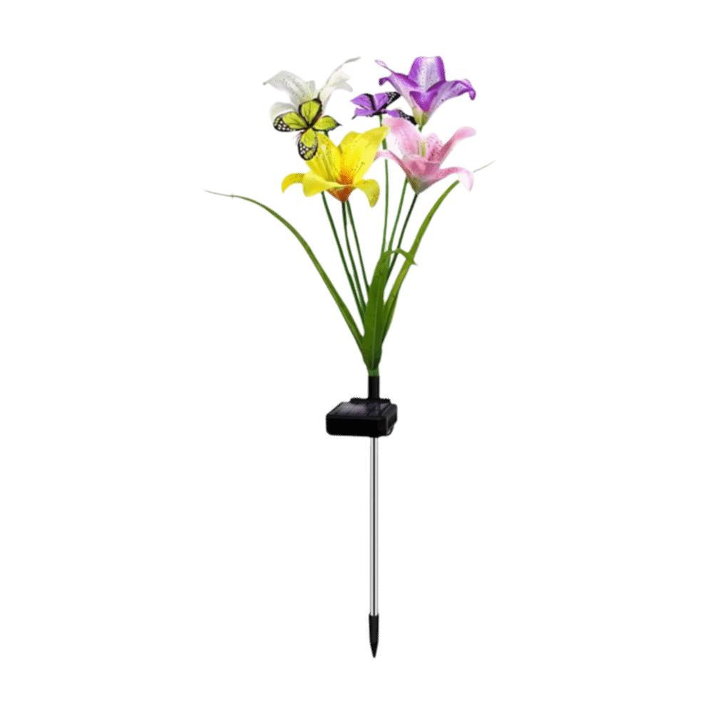 Flower Decor Solar Garden Lights Butterfly Design Garden Courtyard Lamp Landscape Lighting