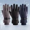 Лыжные перчатки зимние утолщенные теплые велосипедные перчатки для занятий спортом на открытом воздухе с сенсорным экраном холодо- и ветрозащитные альпинистские бархатные перчатки