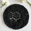 Винтажная ажурная беретка женская летняя и осенняя литературно-художественная для лица маленького бутона шляпа художника универсальная шляпа для большой окружности головы модная