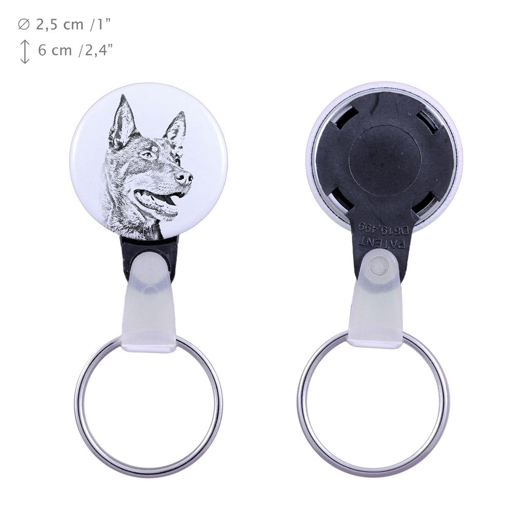 Австралийская келпи, барбус, фермерская собака - брелок с портретом собаки, подвеска с фирменной графикой бренда Art-Dog