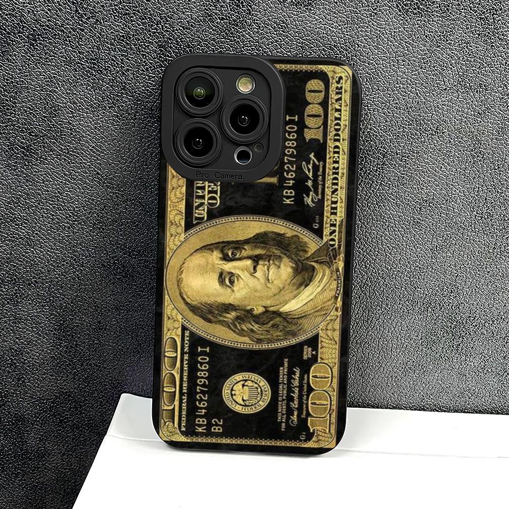 Креативный чехол для телефона с рисунком банкнот, подходит для iPhone 17 16 15 14 13 12 11 Pro/Max/Plus, противоударная задняя крышка