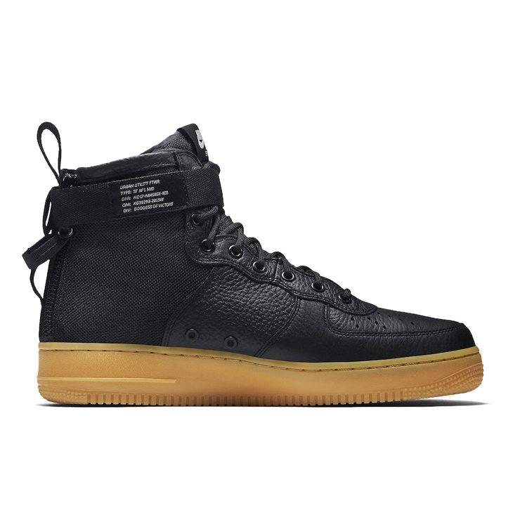 Nike Sf Air Force 1 Mid Черный с коричневой подошвой 917753-003