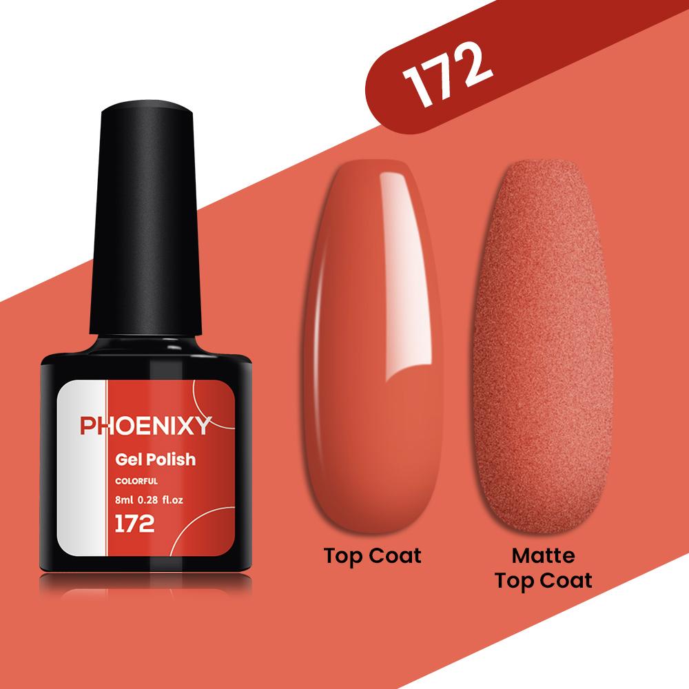 PHOENIXY, 8 мл, однотонный гель-лак для ногтей, замачиваемый цветной гель телесного цвета, розовый, фиолетовый, долговечный лак для ногтей, УФ-светодиодный лак для дизайна ногтей