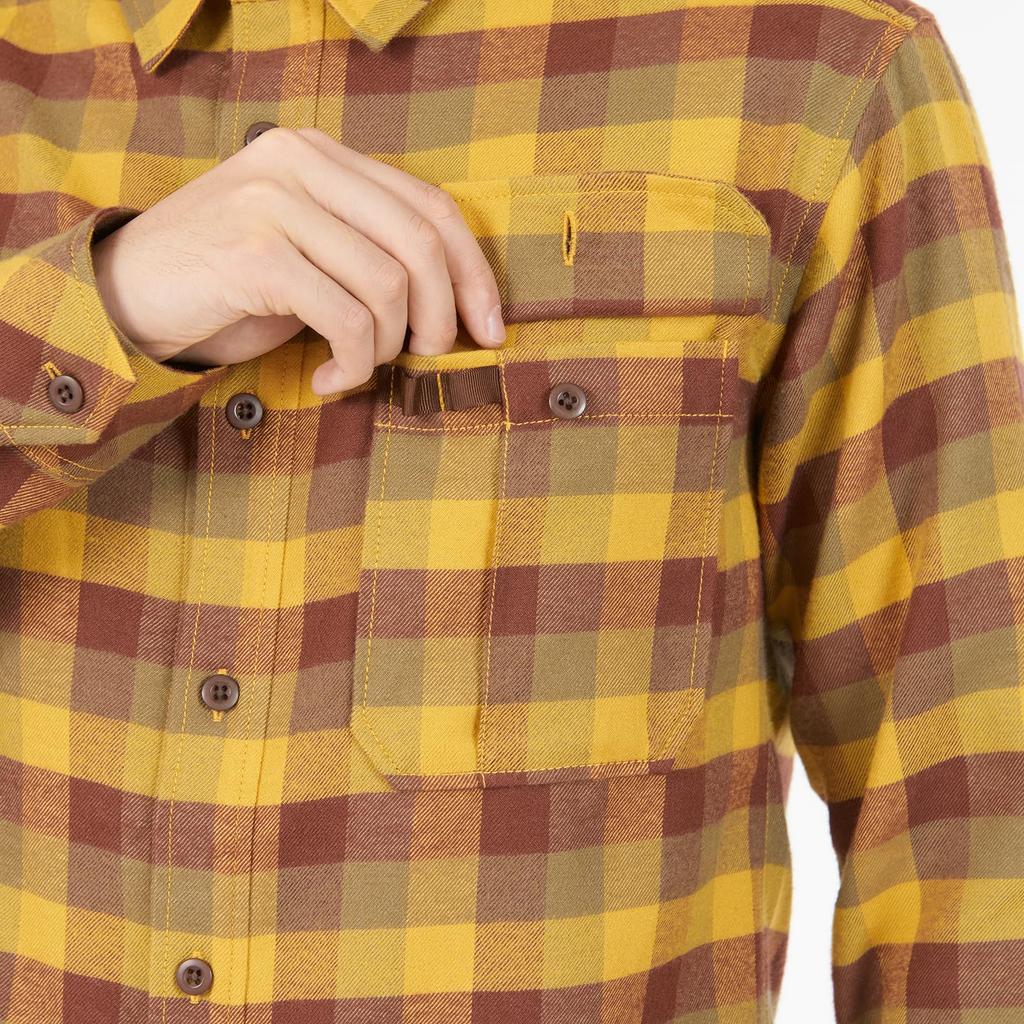 Рубашка в классическую термоклетку с длинным рукавом MIV03136 Deep Red M [Millet] для мужчин (НОВЫЙ ЛОГОТИП)