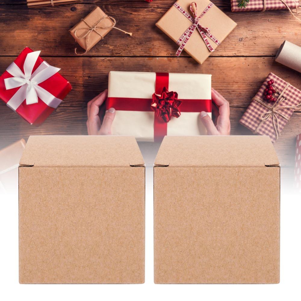 50PCS Paper Boxes With Lids Candy Box Wrapping Supplies Kraft Paper Box Wedding