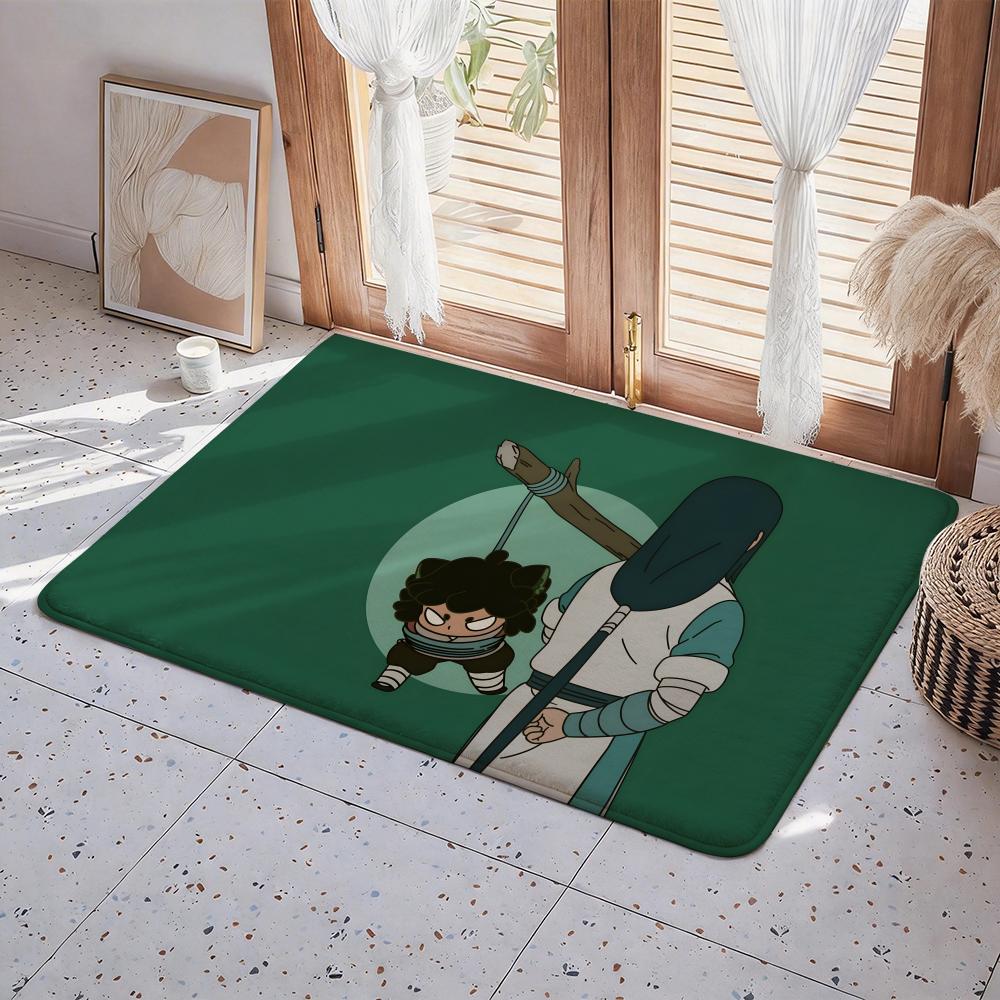 Cartoon T The Legend of Luo Xiaohei Floor Mat Eco  Flannel Doormat Non Slip Odorless Indoor Floor Rug Soft Short Plush Home Mat