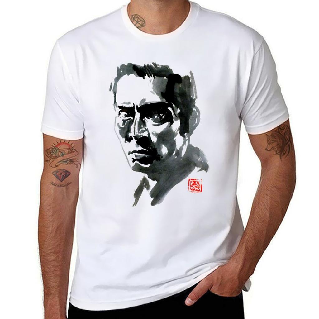 Tatsuya Nakadai In Dark Tshirt Minimalist Graphic Tee Shirt