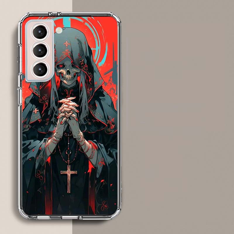 Чехол Divine Death для Samsung Galaxy S25 Edge S24 S23 FE S21 S20 S10 Plus S22 S26 Ultra Прозрачный Чехол TPU Capa Shell C