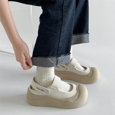 Милые универсальные интернет-знаменитости, сандалии на высокой платформе, женские 2025, новая летняя обувь, супергорячие белые полушлепки