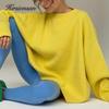 Hirsionsan Oversized Cashmere Autumn Winter Sweater Women Fashion Basic Knitted Pullover Chic Soft Loose Casual Female Jumper