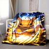 1Pc Pikachu'S Electric Burst Flannel Blanket, Soft And Comfortable, Casual Warm, Camping Travel, Christmas, Halloween Xmas Gift N1323
