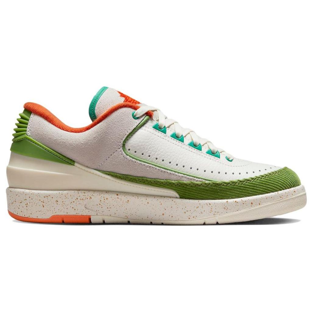 Titan x Air Jordan 2 Retro Low Женские кроссовки Cream Sail Safety-Orange DV6206-183