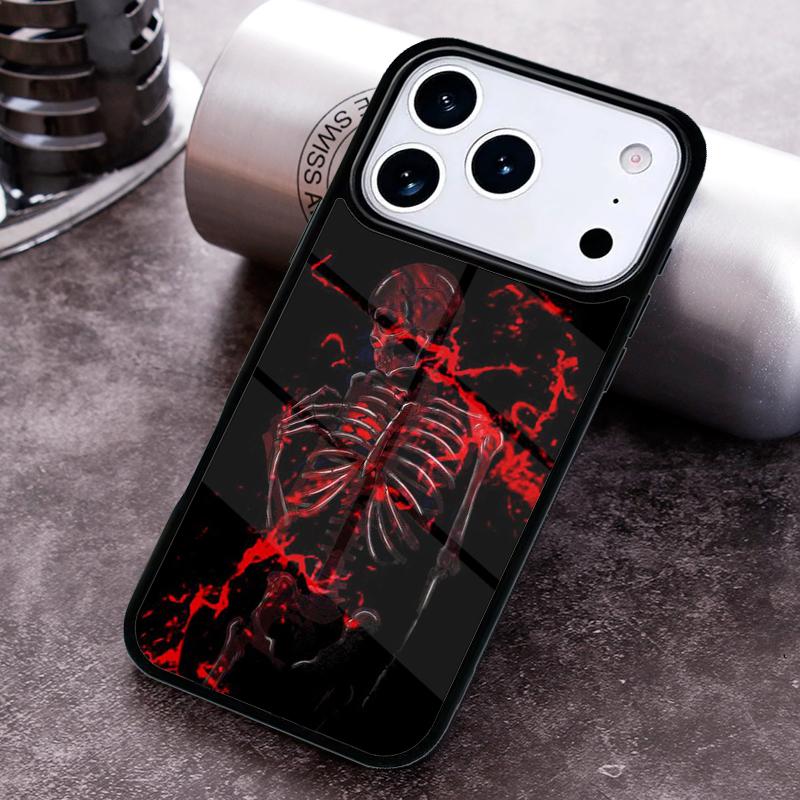 Красный Скелет Любви Схема Чехол для Телефона для iPhone 17 16 15 Pro Max Air 14 13 12 11 Plus Ударопрочный Чехол Capa