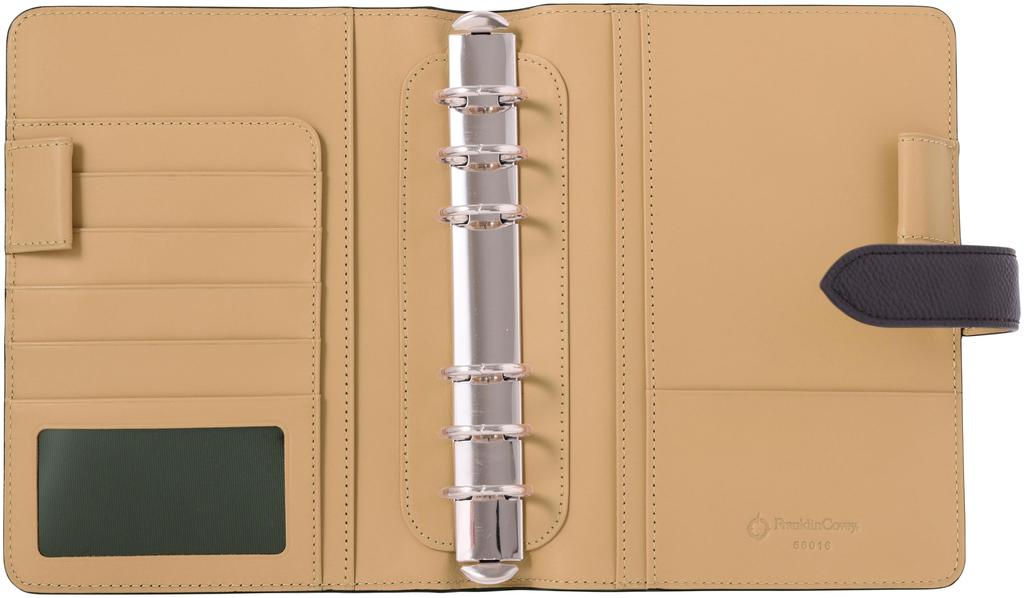 Franklin Planner Cordovan Embossed Binder, Compact Size, 25mm, Black, 66016