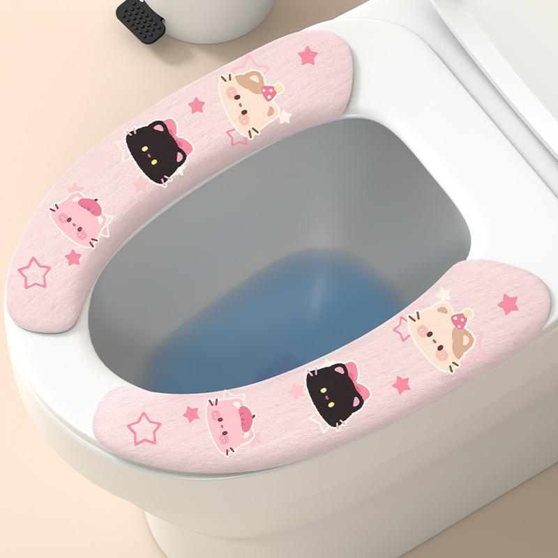 Универсальный чехол на сиденье унитаза, мягкая клейкая накладка на сиденье для унитаза, моющаяся теплая накладка на сиденье для ванной комнаты, подушка, одноцветная подушка