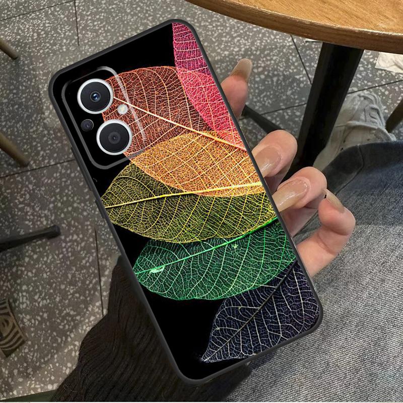 Цветные Листья Для OPPO Reno 10 11 12 13 14 Pro 7 8 Lite 8T 11F 12F 13F 14F OPPO Find X8 X9 X5 X6 Pro Чехол