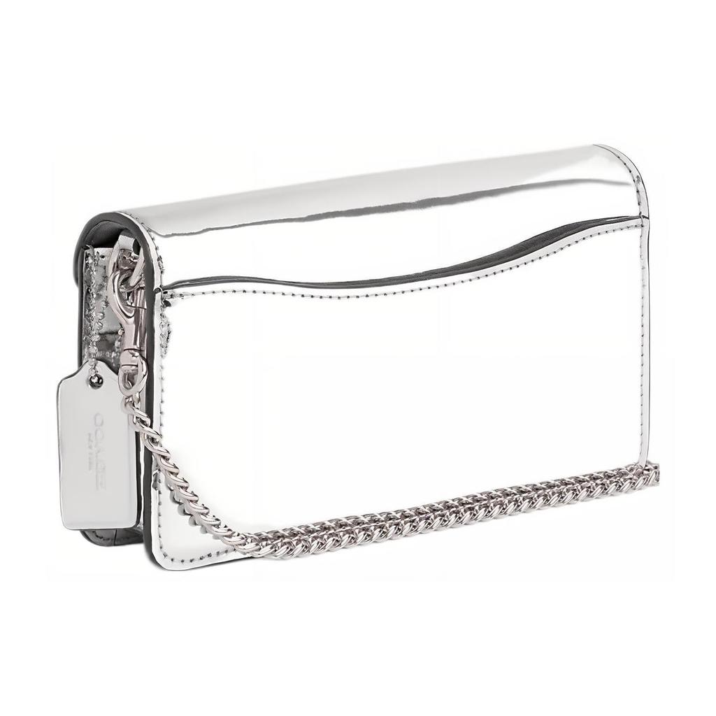 COACH Tabby Leather Messenger Bag, Handbag, Shoulder Bag Small Women's Silver CM501-LHSLV