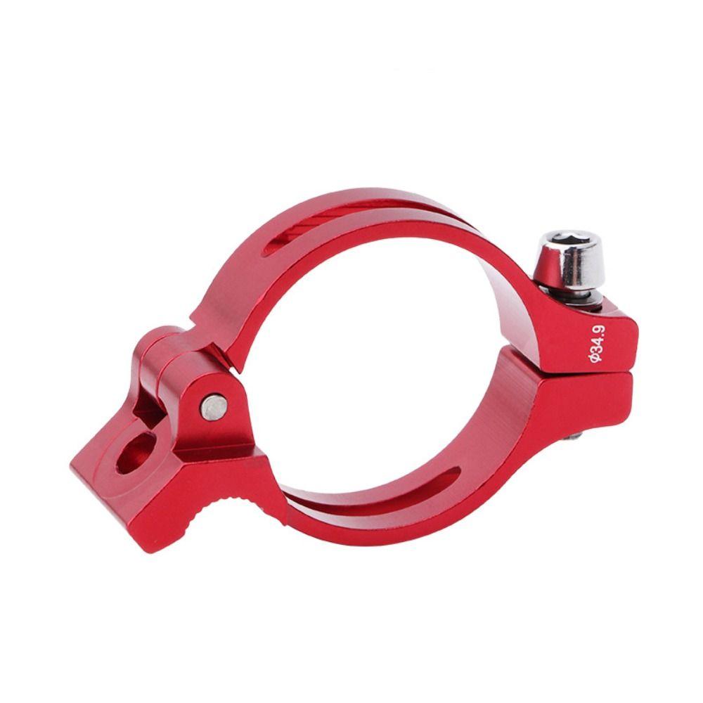 Red Black Bicycle Front Derailleur Clamp Aluminum Alloy Adapter New Braze-on Convertor