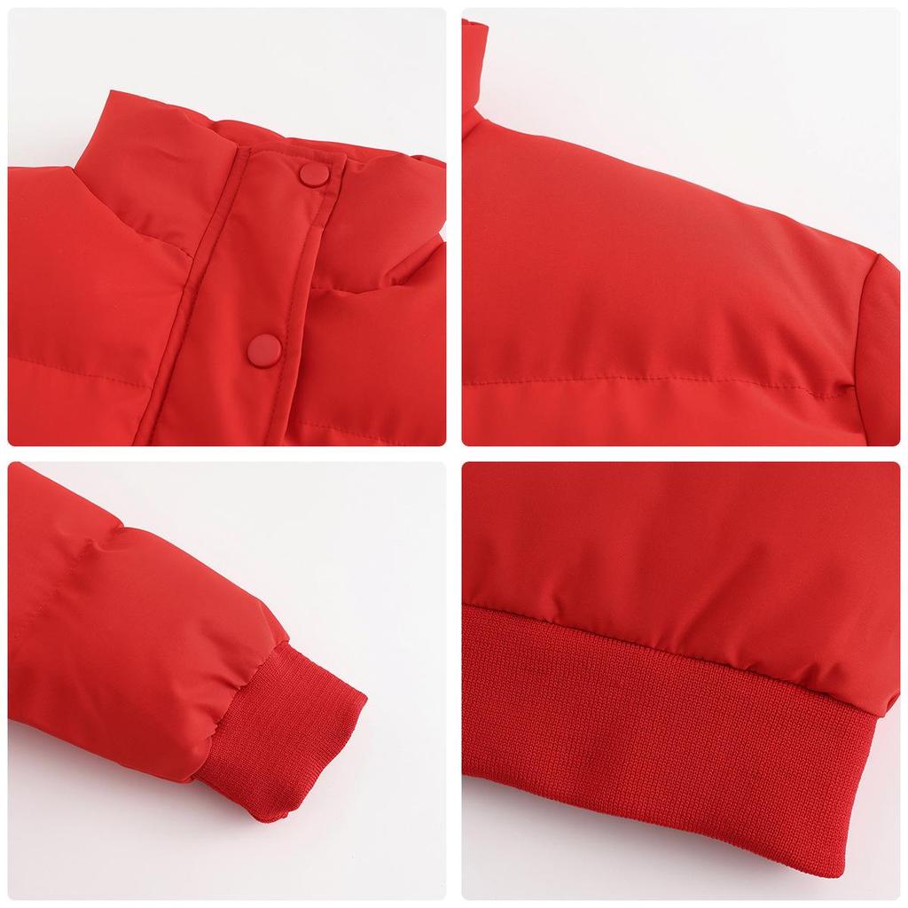 23 Autumn/Winter Women's High-Neck Cotton-Padded Jacket: Long Sleeve, Warm, Loose Fit Outerwear 