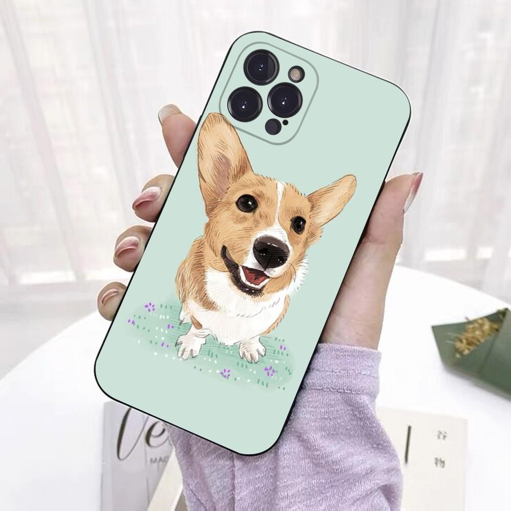Cute Corgi Phone Case For iPhone 6 7 8 Plus 11 12 13 14 Pro SE 2020 MAX Mini X XS XR Back Funda Cover