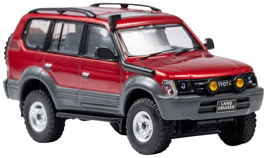 Gaincorp Products Scale Toyota Land Cruiser Prado 90 Light Facelift Red Finished Model 1/64 -RHD