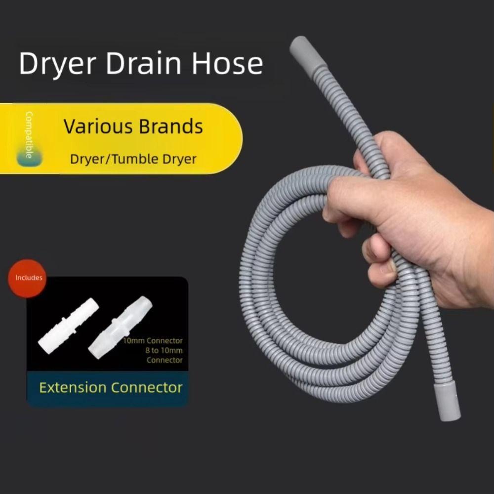 10mm Dryer Drain Multiple Sizes with Adapter Dryer Extension Hose Replacement for Midea for Haier for Siemens Dryers