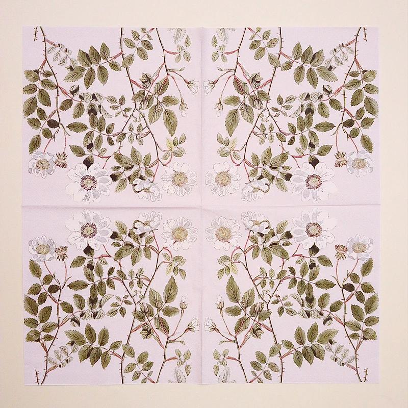 20 шт./упак. 33*33 см 2-слойные одноразовые салфетки для вечеринок с китайским цветочным узором