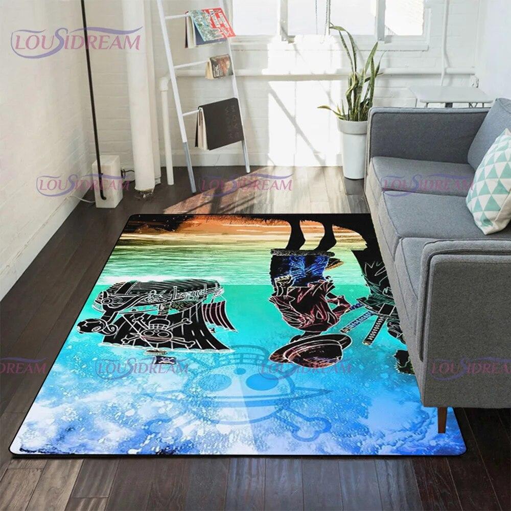 Японский ковер в стиле поп-аниме для гостиной, мягкие напольные коврики с героями мультфильмов, ковер для ванной, домашний декор для спальни, подарок для фанатов