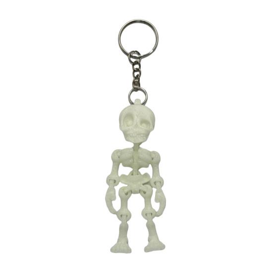 Skeleton Man Keychain Pendant 3D Printed Lightweight Jointed Key Holder Portable Car Key Toy Bag Accessory