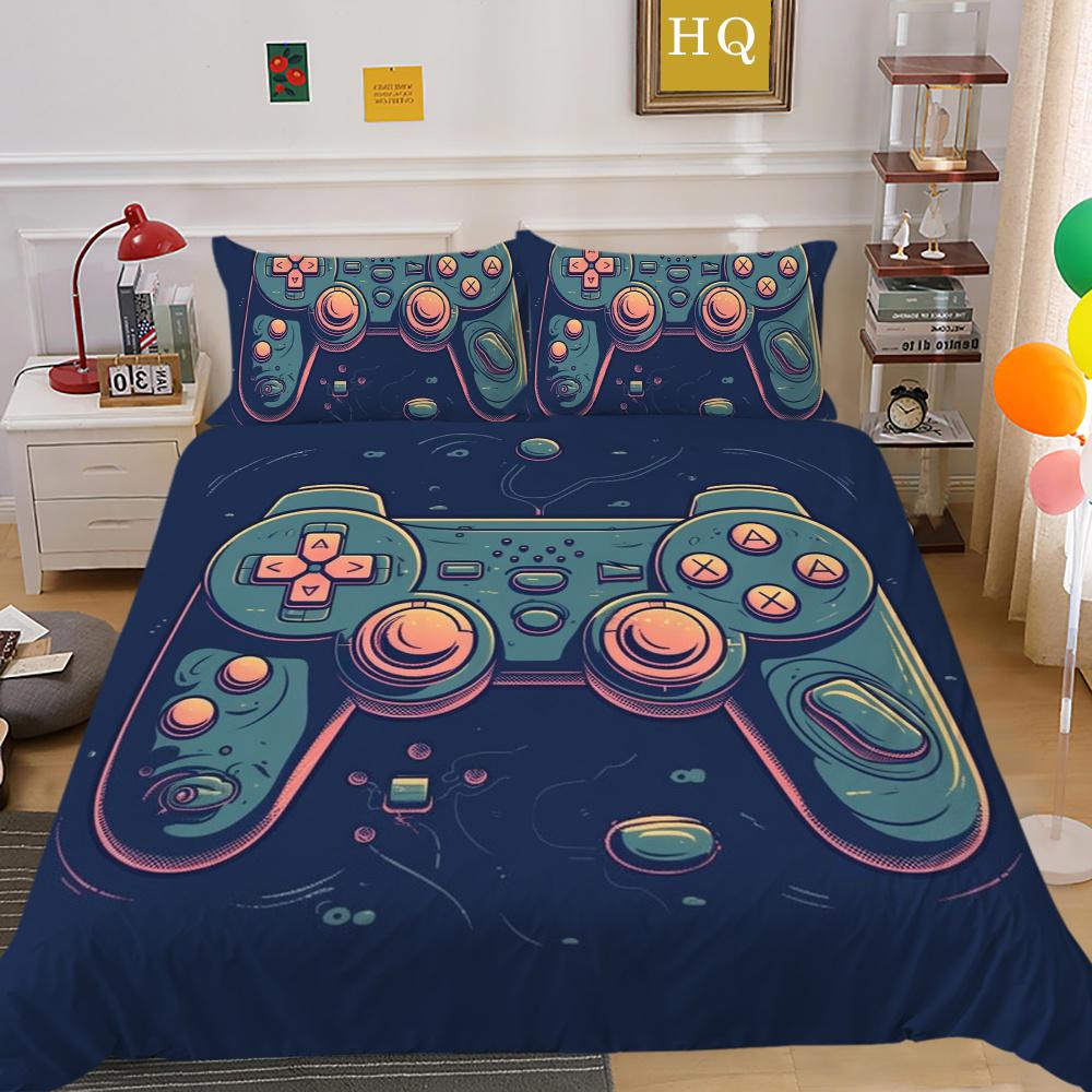 Пододеяльник для мальчиков в игровом стиле, домашние покрывала, комплект постельного белья королевского размера, модное постельное белье, домашние постельные принадлежности для подростков, костюмы