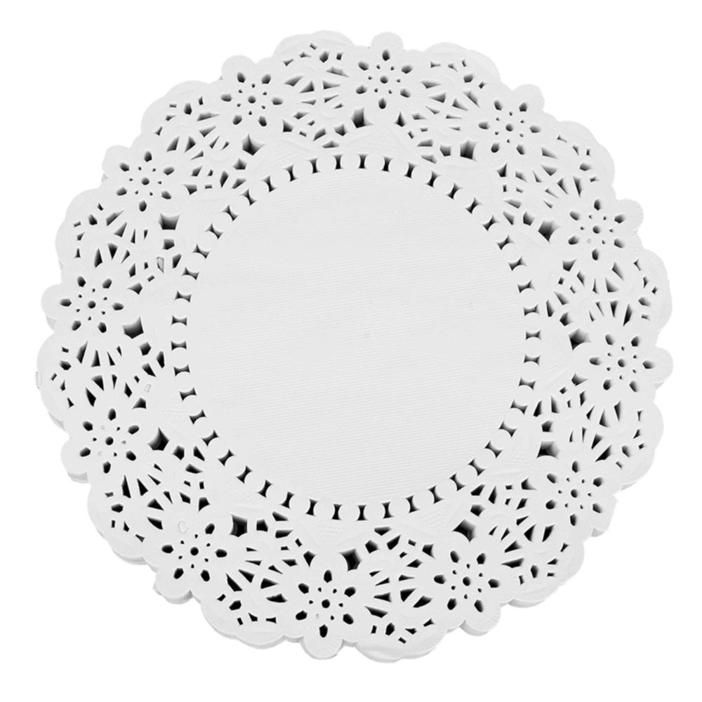 150pcs Round Lace Paper Doilies Paper Decorative Paper Placemats Cakes Desserts