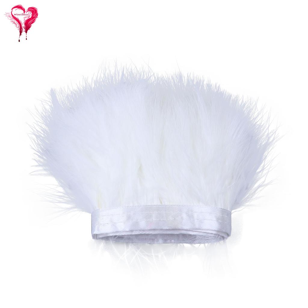 Turkey Marabou Feather 1 Meter Fancy Soft Fluffy Dyed Colorful Ribbon Lace Trim 6-8 CM Party Dress Garment Decoration Fringe