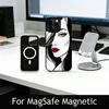 Чехол для телефона с линейным рисунком Для iPhone17,16,15,14,13,12,11 Plus,Pro Магнитный Для Magsafe Беспроводная зарядка