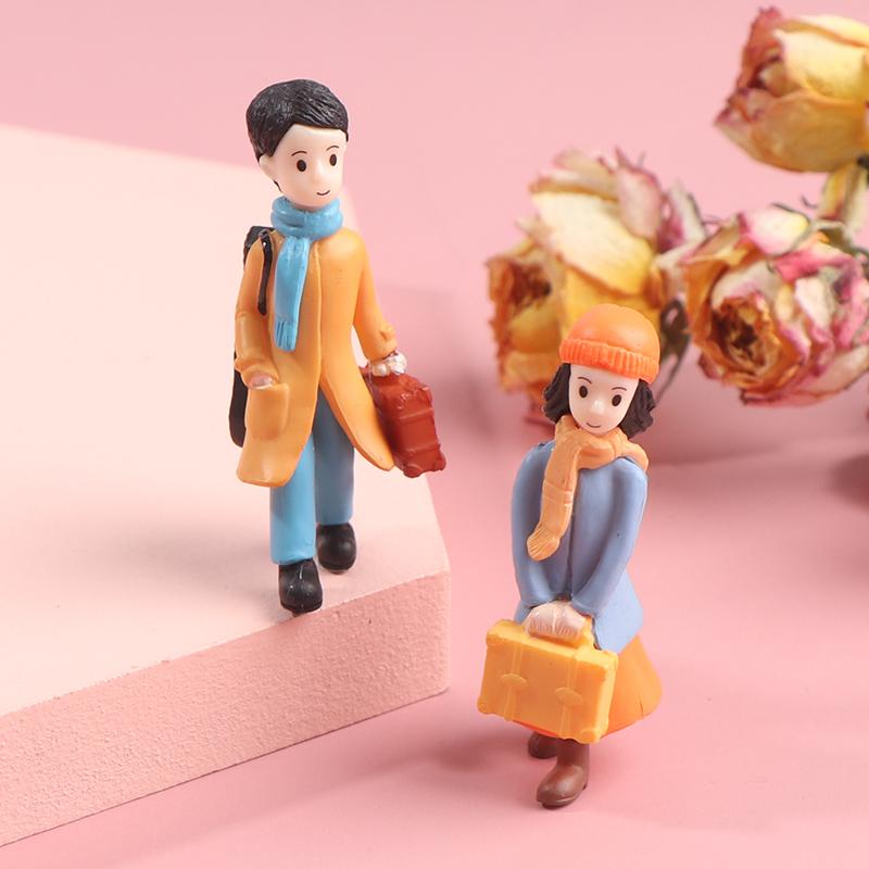 2 шт. парной куклы игрушечная модель кукольное украшение миниатюрное домашнее украшение своими руками