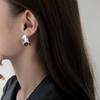 Серебряная игла спиральные металлические гвоздики женские нишевые уникальные серьги холодного ветра модные personality универсальные новые серьги