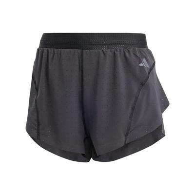 Женские шорты для бега Adizero с разрезом, черные IK9708
