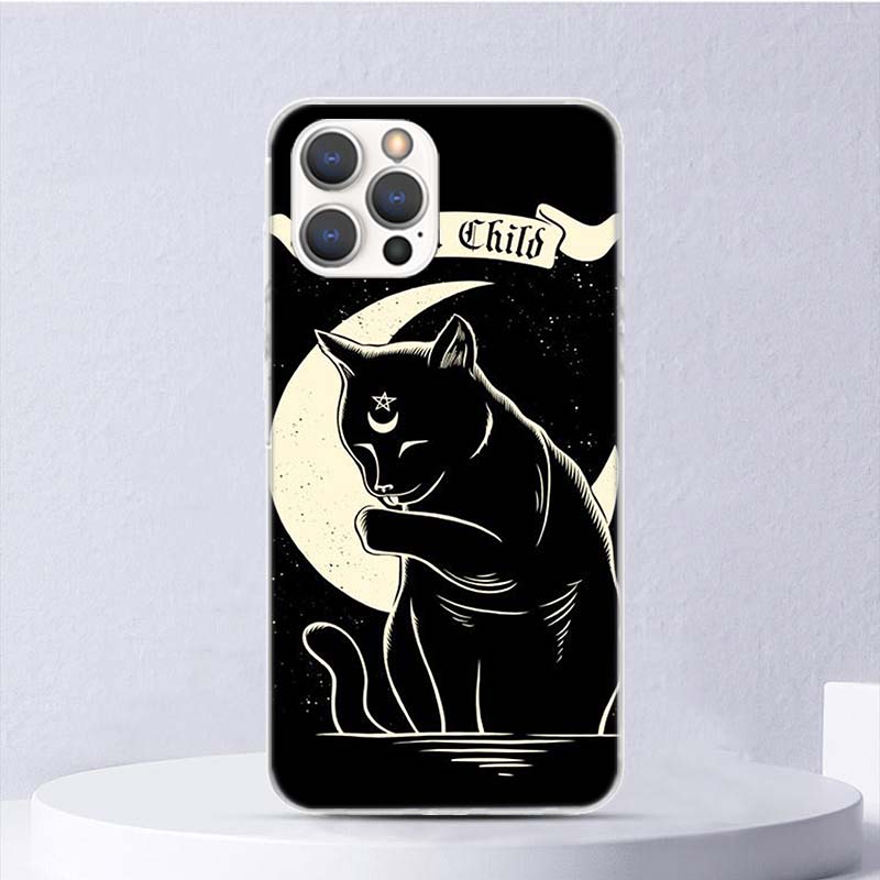 Чехол Witch And Cat Цветной Милый Мягкий Чехол Для iPhone 16 17 Air 16E 15 Plus 11 12 13 Mini 14 Pro Max Чехол Для Телефона Apple 7 8 SE Coque F