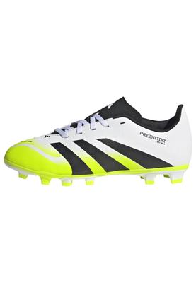 Футбольные бутсы Adidas Junior Predator Club FXG для мальчиков и девочек, обувь лимонного цвета, см 17-24,5 см, белый/черный основной/прозрачный (JH8868) 17.0
