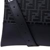 Fendi Letter Print Patchwork Leather Clutch Small Men Clutch Black 7N0144-ARK1-F1IKJ