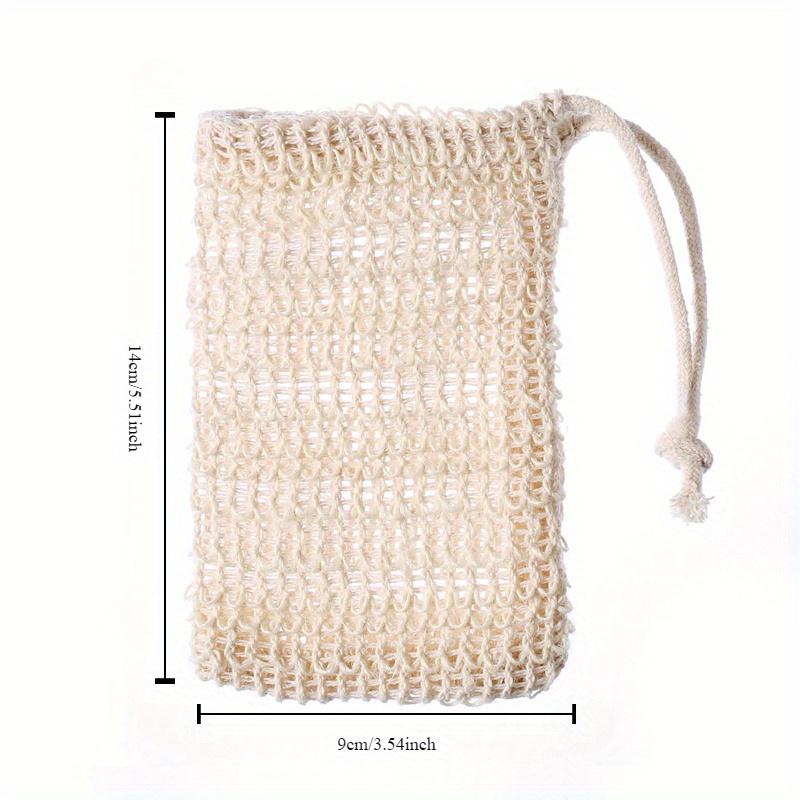 Упаковка из 20 натуральных сизалевых мешочков для экономии мыла, отшелушивающие сетчатые мешочки, неароматизированные пенящиеся мыльные куски для душа, средство для сушки ванны