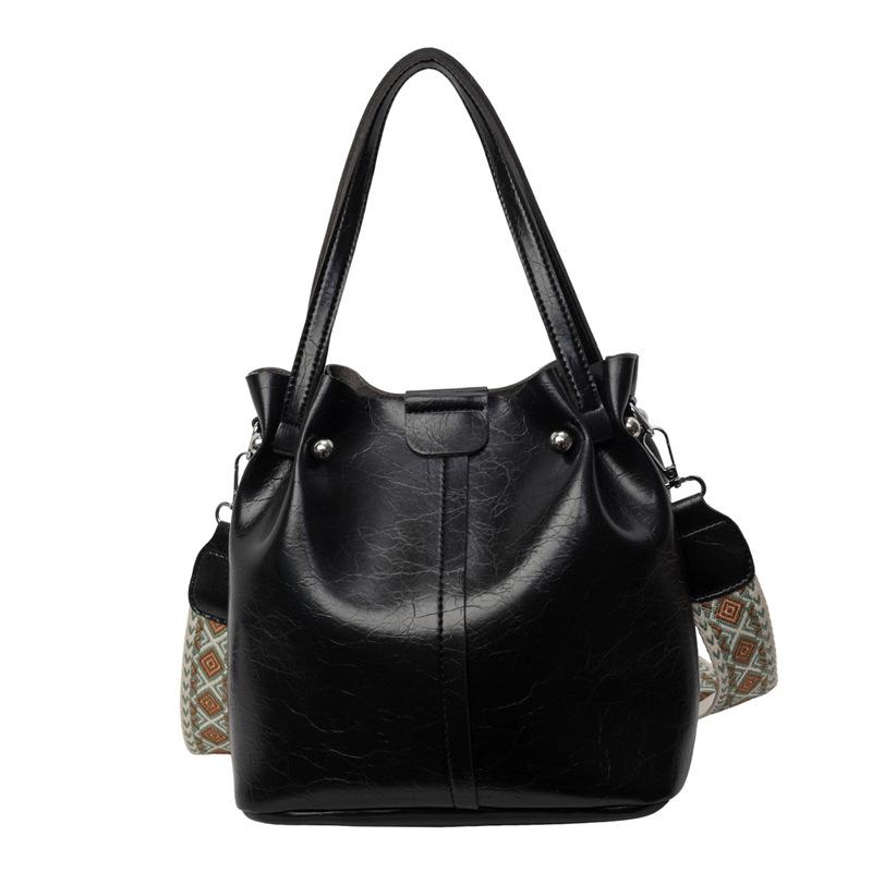 Популярная сумка большой вместимости женская новая текстурированная портативная сумка на плечо мессенджер сумка-ведро для поездок