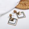 Women Fashion Rhombic Classic Geometric Personalized Pendant Earrings Jewelry