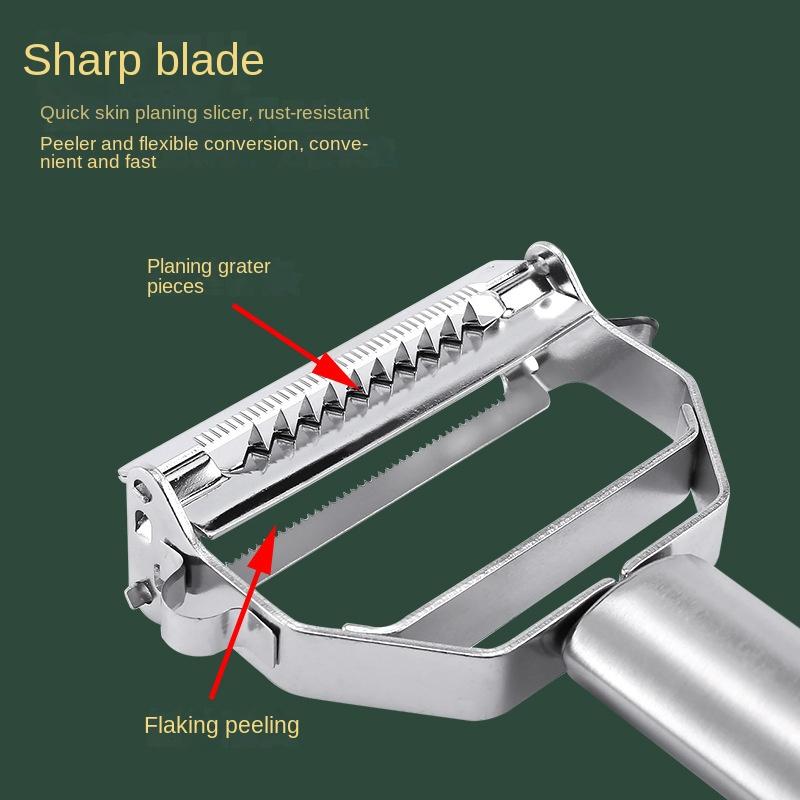 Кухонная овощечистка, нож для дыни из нержавеющей стали, двухголовочная овощечистка, бытовая многофункциональная овощечистка для фруктов и овощей