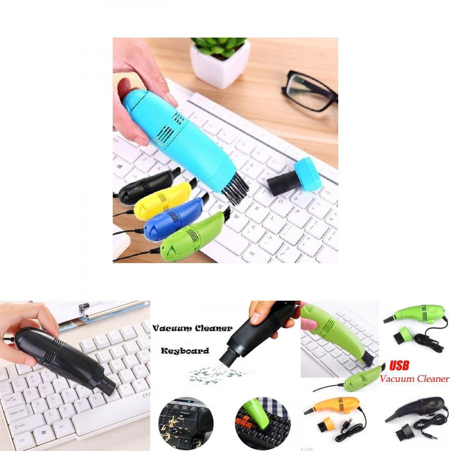 Мини-пылесос для клавиатуры USB с чистящей щеткой для обслуживания ноутбуков и компьютеров