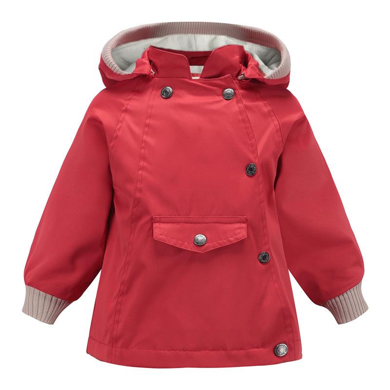 Meanbear Spring and Autumn Boys' and Girls' Long Sleeved Outdoor Wind and Rain Proof Hooded Submachine Jacket