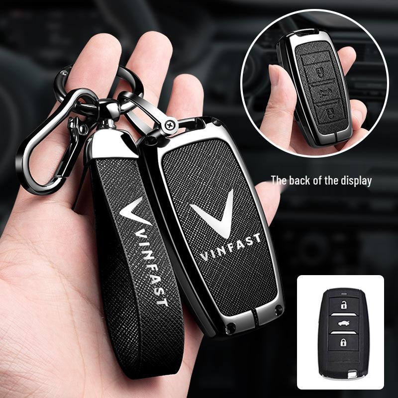 Vinfast Vietnam Car Key Case for Zhonghua V5/VF8 VF3/5/9 High-End Key Bag with Buckle for Men